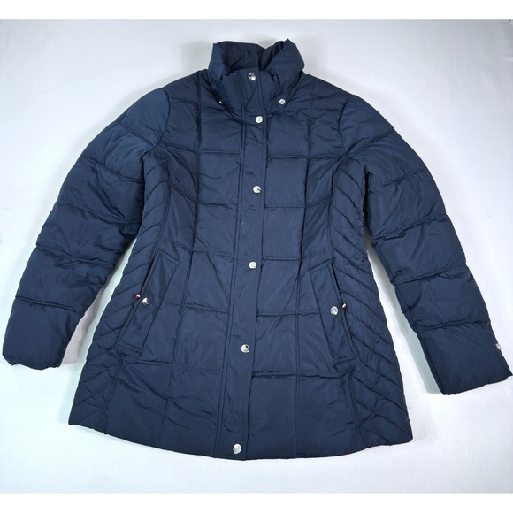 Tommy Hilfiger Puffer Coat Quilted Padded Insulated Jacket Large - Picture 1 of 3